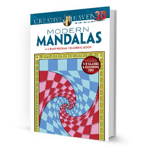 3-D Modern Mandalas Coloring Book