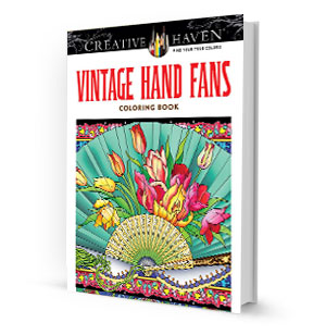 Vintage Hand Fans Coloring Book